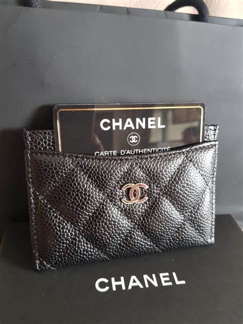 how to recognie original chanel card case|Chanel zipper card case.